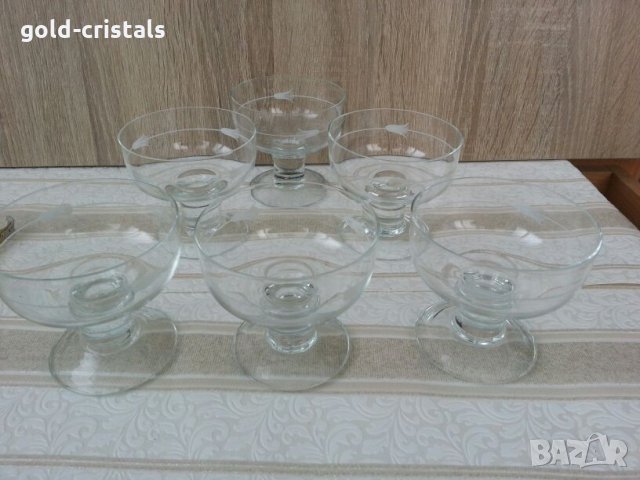 ретро стъклени купички чаши , снимка 3 - Антикварни и старинни предмети - 23052957