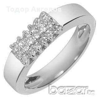 Диамантен пръстен 14карата 18 Диамaнт и Сертификат от AGL Нов кутия