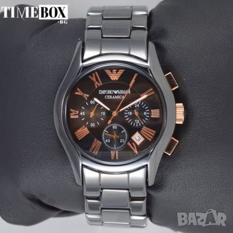 EMPORIO ARMANI Ceramica Chronograph AR1410. Нов мъжки часовник, снимка 10 - Мъжки - 24443189