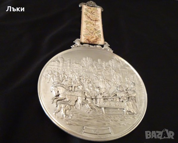 WMF релефно пано,картина от калай Зима. , снимка 11 - Антикварни и старинни предмети - 25555342