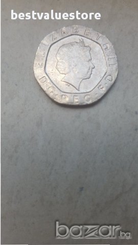 Монета 20 Английски Пенса 2001г. / 2001 20 UK Pence KM# 990 Sp# 4630, снимка 2 - Нумизматика и бонистика - 15354175