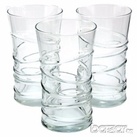 Комплект от 6 бр. стъклени чаши-350 мл., снимка 1 - Чаши - 19115307