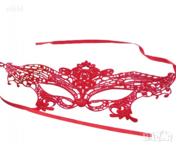 01 домино черна бяла маска дантела за лице очи маскарад парти бал, снимка 2 - Други - 25934271