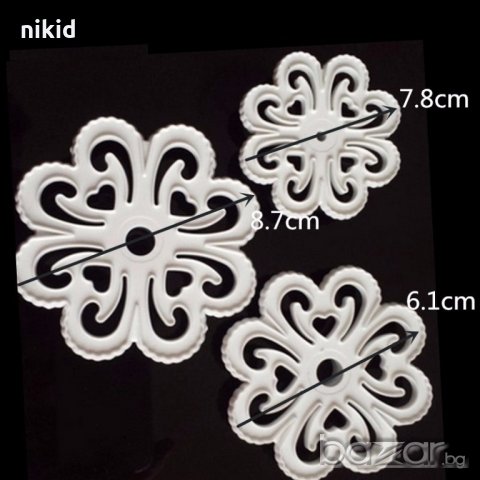 3 бр големи сърца детелина резци печат пластмасови форми на цвете фондан украса торта мъфини