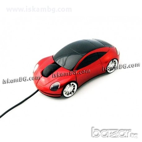 Мишка под формата на кола Порше - Червена, снимка 3 - Клавиатури и мишки - 13476525
