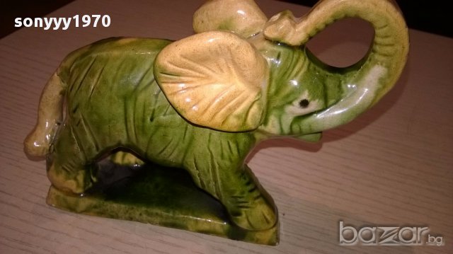 Керамичен слон-14/12/5см-внос швеицария, снимка 9 - Антикварни и старинни предмети - 15840792