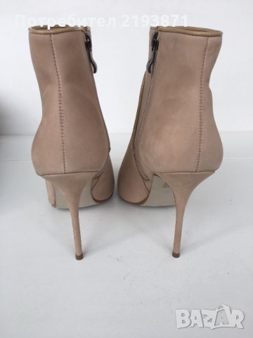 Италиански естествена кожа бежови Mai Piu Senza номер 40, снимка 5 - Дамски боти - 24349084