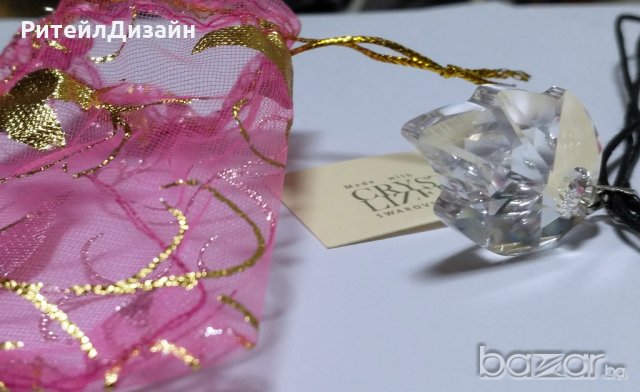 Колие SWAROVSKI - Лист Кристал, снимка 8 - Колиета, медальони, синджири - 20605697