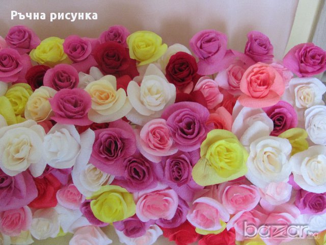 рози от хартия, снимка 7 - Декорация за дома - 18060019