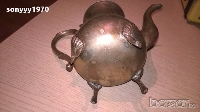 Ретро чаиник с капак-21х20х11см-внос швеицария, снимка 10 - Антикварни и старинни предмети - 17872194