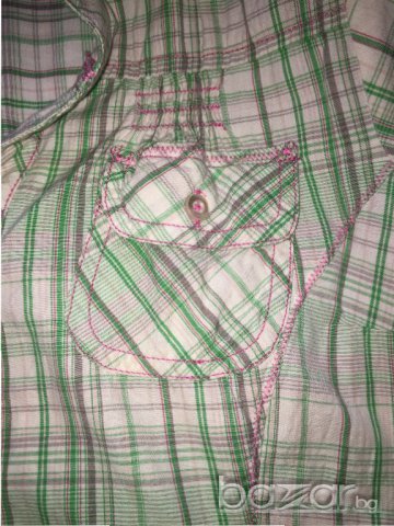 Дамска риза KENVELO, оригинал, size S, 100% памук, много нежно каре, като нова!!, снимка 6 - Ризи - 15152941