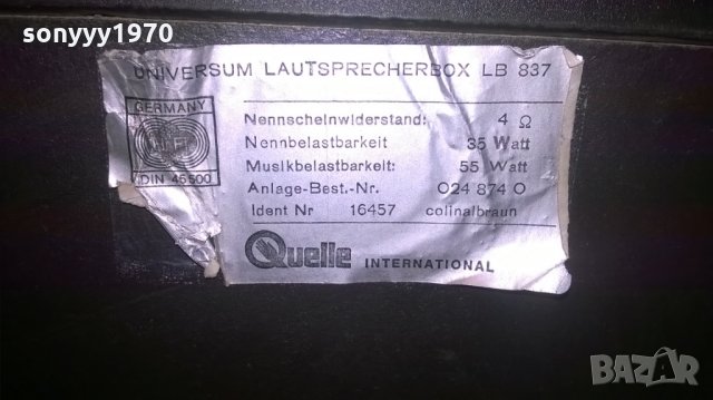 universum lb837 тонколони 2бр-внос швеицария, снимка 12 - Тонколони - 22541176