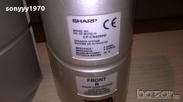 Sharp cp-cn400-8ohms/45watt-5бр-17х10х10см-внос швеицария, снимка 16 - Тонколони - 17513544