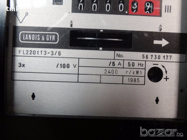 Трифазен електромер Landis&Gyr 100V, снимка 7 - Други машини и части - 17068557