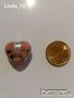 Среб.медальон-"Сърце"-розов ахат-проба-925. Закупен от Италия., снимка 7