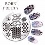 кръгъл Шаблон за щампа печати за нокти плочка оригинал BORN PRETTY BP-94