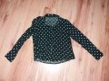 Нова дамска черна риза със звездички на Mango- размер -М-Л, снимка 2