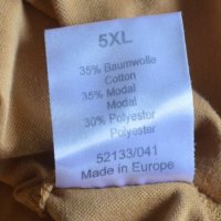 Pierre Cardin 4XL 5XL мъжка тениска светло кафява, снимка 5 - Тениски - 23436067