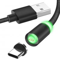 Магнитен USB кабел за зареждане на телефони micro USB магнитно зарядно , снимка 3 - USB кабели - 25155663