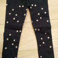 Дънки клин панталон НМ  HM  H&M тъмно син на звездички, снимка 2 - Детски клинове - 23197386