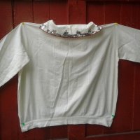 Автентична кенарена риза с бродерия и лоторки. Носия, снимка 7 - Антикварни и старинни предмети - 23748477