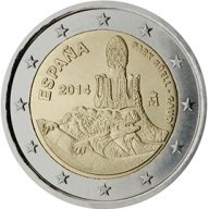 2 Евро монети (възпоменателни) емитирани 2014г, снимка 5 - Нумизматика и бонистика - 16249994