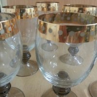  руски кристални чаши с златен кант , снимка 3 - Антикварни и старинни предмети - 25718493