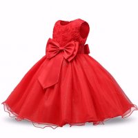 Детска рокля червена ново. за височина 160 см. 5 ЦВЯТА., снимка 1 - Детски рокли и поли - 17445754