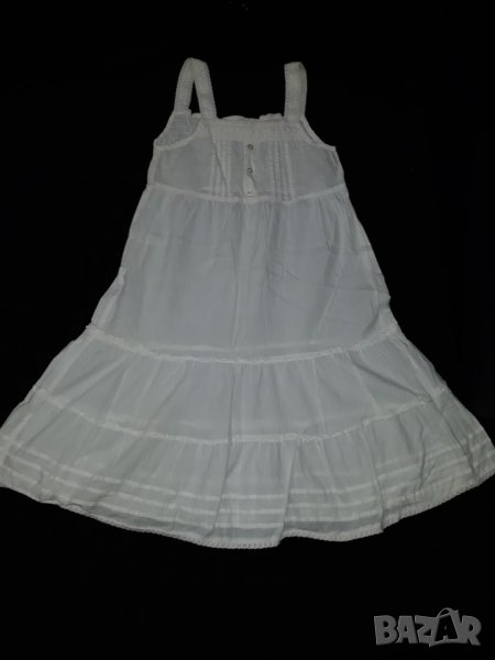 Детска бяла рокля с презрамки , ластичен гръб марка OVS Kids, снимка 1
