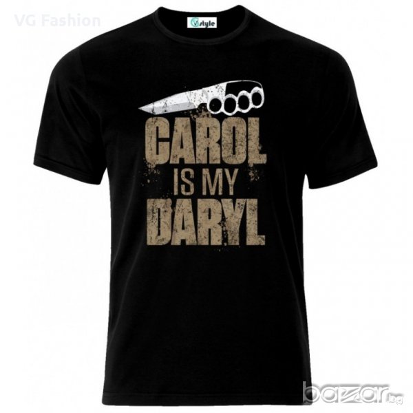 Мъжка Тениска Carol Is My Daryl The Walking Dead Black, снимка 1