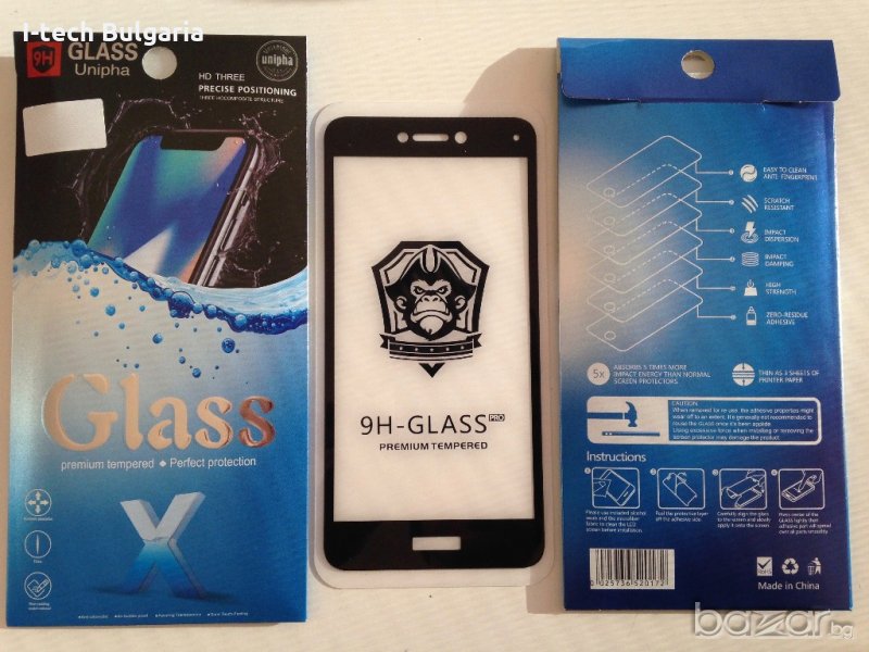 Пълнозалепващ стъклен протектор за Huawei Honor 8 lite / P9 Lite 2017, снимка 1
