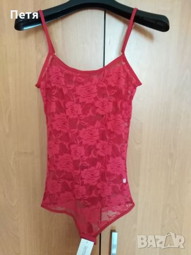 Дантелено червено боди, снимка 1