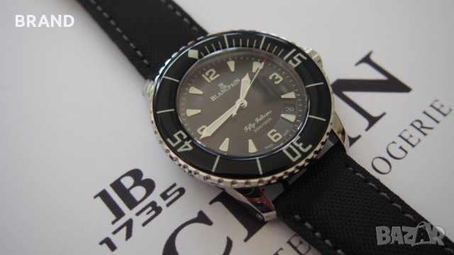 Мъжки часовник BLANCPAIN Fifty Fathoms клас 5А+ изключително рядък, снимка 3 - Мъжки - 25474574