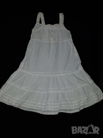 Детска бяла рокля с презрамки , ластичен гръб марка OVS Kids