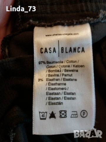 Дам.пола-"CASA BLANCA"-/памук+ликра/,цвят-тъм.кафява. Закупена от Италия., снимка 10 - Поли - 21926596