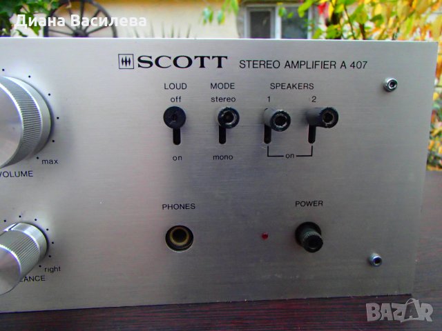 Scott A 407 усилвател, снимка 4 - Ресийвъри, усилватели, смесителни пултове - 23338339