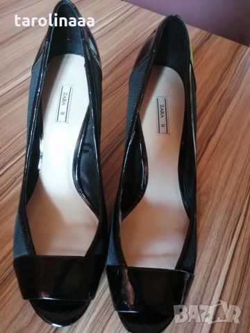 ZARA черни обувки - номер 39/uk 6/, снимка 4 - Дамски обувки на ток - 26177339