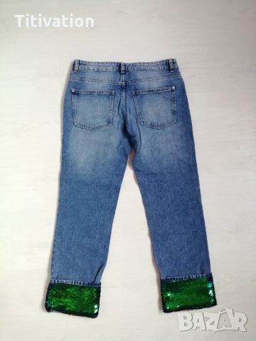 Дамски дънки с пайети, снимка 4 - Дънки - 25442077