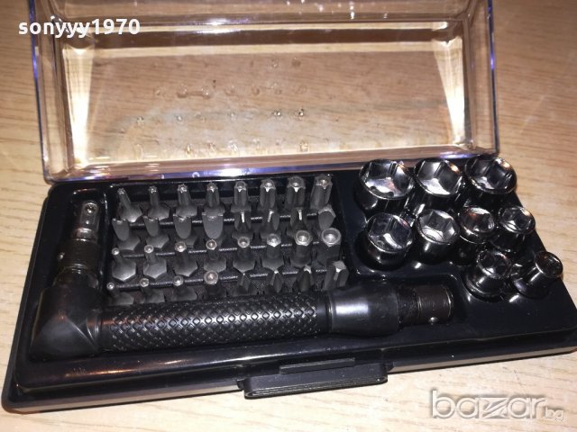 отвертка/гидоре 42 части в кутия с прозрачен капак, снимка 3 - Отвертки - 20803792