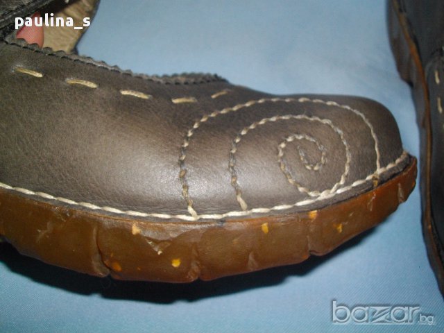 Естествена кожа / Elnaturalista / Ортопедични обувки с лята силиконова подметка / естествен набук, снимка 6 - Други - 14388068