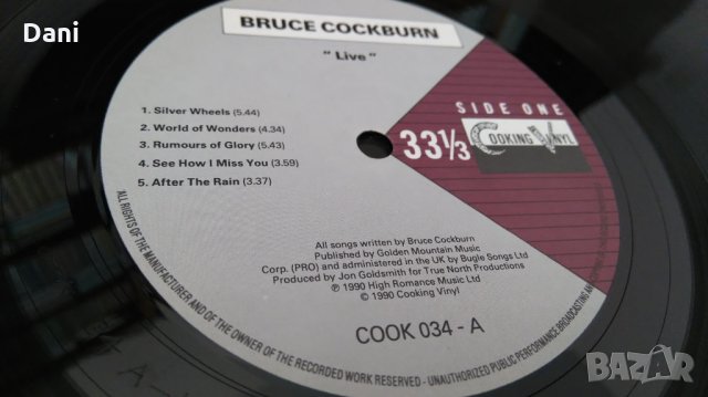 Bruce Cockburn ‎– Live- грамофонна плоча, снимка 2 - Грамофонни плочи - 25385322