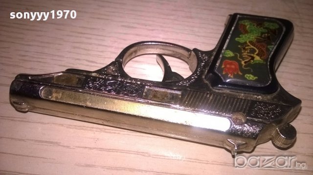 пищов запалка-метален 10х6х2см-внос швеицария, снимка 3 - Антикварни и старинни предмети - 18150452