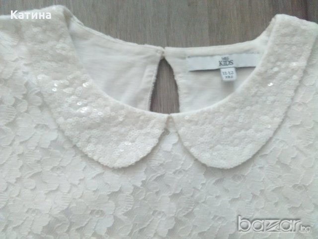 M&S красива блузка от дантела, снимка 2 - Детски Блузи и туники - 19673094