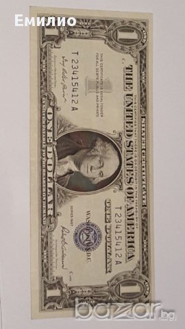 $ 1 Dollar Silver Certificate 1957   Block T A .AU/ UNC