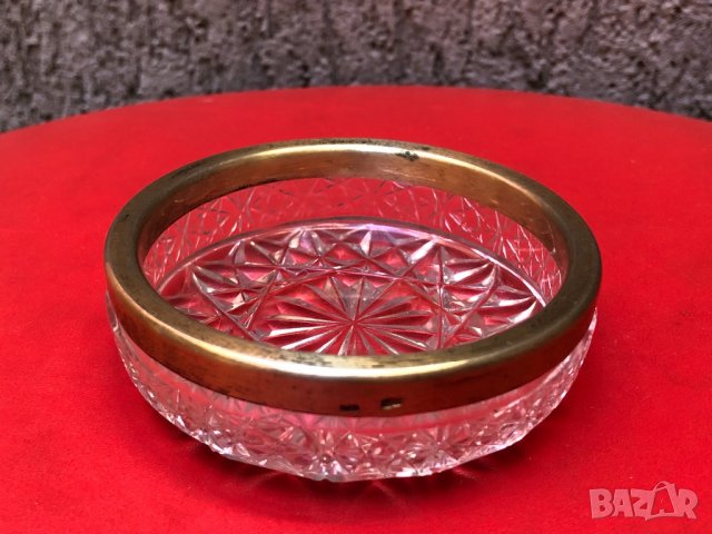 Прибор за черен хайвер от кристал и сребро-СССР, снимка 4 - Сервизи - 24222568