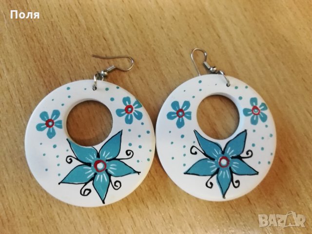 Бели обици, снимка 4 - Обеци - 23862747