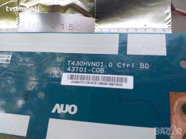 TCON BOARD T430HVN01.1 Ctrl BD 43T01-C0B, снимка 2 - Части и Платки - 25457177