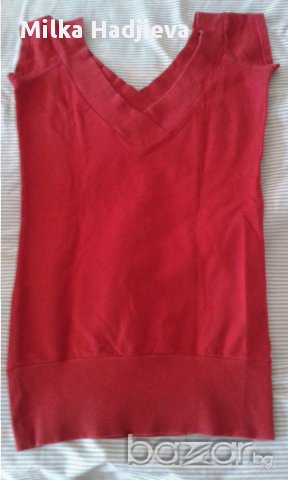 червена тениска/туника, снимка 2 - Тениски - 14990081