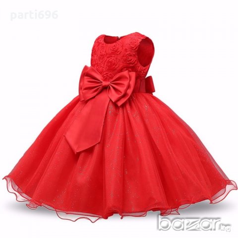 Детска рокля червена ново. за височина 160 см. 5 ЦВЯТА., снимка 1 - Детски рокли и поли - 17445754