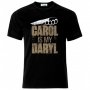 Мъжка Тениска Carol Is My Daryl The Walking Dead Black